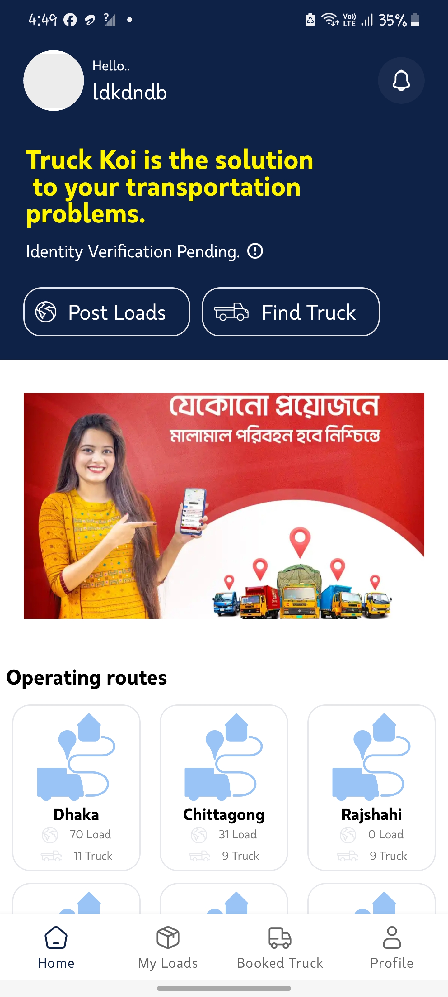 Truck booking app complete like truck lagbe